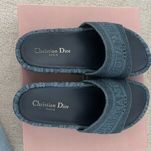 Christian Dior Logo Woman Sandals Authentic Size 38